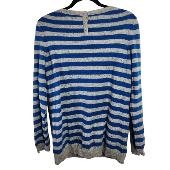 Talbots Gray and Blue Striped Sweater Wool Blend Womens 0X - Picture 3 of 7